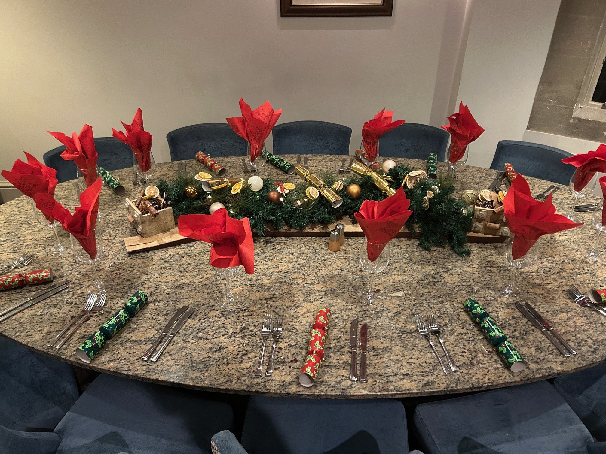 Christmas Celebration in Restaurant